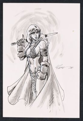 Ian Chase Nichols | Red Sonja Sketch | mycomicshop.com