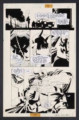 Kevin Nowlan, Joe Quesada | Original Art from Batman: Sword of Azrael #2 (1992) Page 21 Pencils by Joe Quesada, Inks by Kevin Nowlan | mycomicshop.com (Buy It Now)