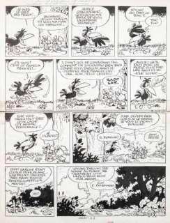 Macherot Raymond - Â«SibyllineÂ» Encre de Chine pour la 1e planche du 3e album