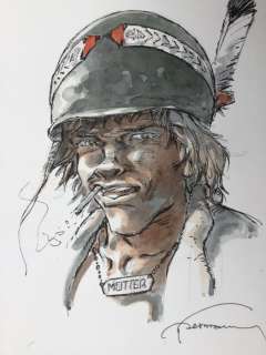 Hermann | Hermann - Dessin original couleur - Kurdy Malloy | Catawiki