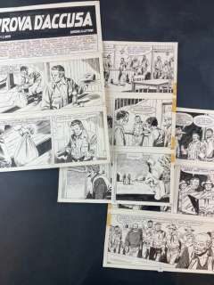 Letteri - Nizzi | Tex n. 338 - Guglielmo Letteri - Tavola d’apertura + 2 tavole originali "Prova d’accusa" - Page volante - Exemplaire unique - (1988) | Catawiki