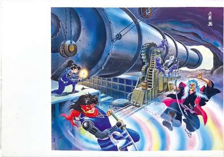 Masami Watanabe Hand-Drawn Color Manuscript "Masked Red Shadow" | Mandarake (Big Web)