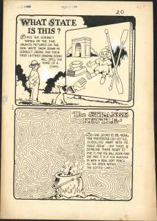 Carlson - WHAT STATE IS THIS- Original Comic Book Art | Russ Cochran