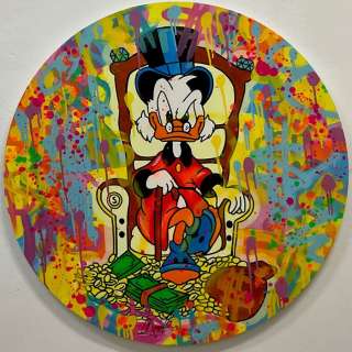 Alberto Ricardo | Uncle Scrooge - Original Artwork by Alberto Ricardo - 80 x 80 cm | Catawiki