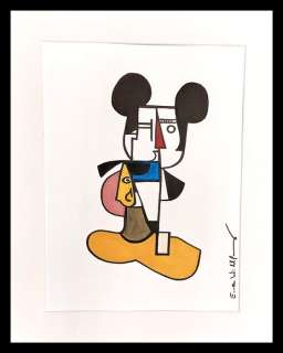 Emma Wildfang | Emma Wildfang - Mickey Mouse - "Tribute series Pablo Picasso" – original artwork by Emma Wildfang - (2023) | Catawiki