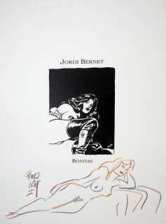 Jordi Bernet | Jordi Bernet - Portfolio "Bonitas" con disegno originale - EO - (2021) | Catawiki