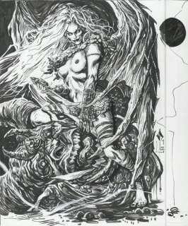 Pontet, Cyril | Pontet, Cyril - Dessin original en album - Chroniques de la Lune Noire T20 - Une porte sur l’Enfer - (2022) | Catawiki