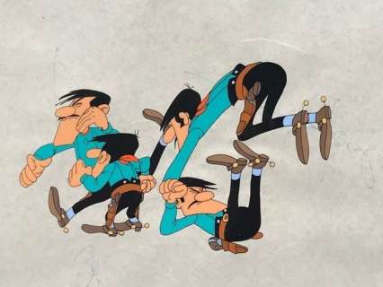Morris & Studio Belvision | Lucky Luke - 4 Original Production Cels - "Daisy Town" - (1971) | Catawiki