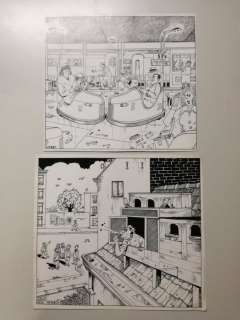 Buth - | Buth - 2 originele tekeningen De Malcontenten - De botsauto’s - De duivenmelker (periode 1947-1951) | Catawiki