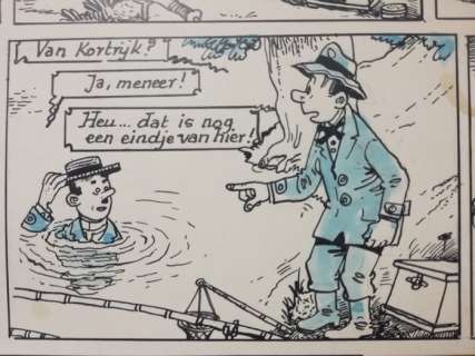 Buth | Buth - originele gagpagina ’De tribulaties van Thomas Pips’ - De weg kwijt! - (1949/1952) | Catawiki