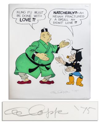 Large Colorful ’’Li’l Abner’’ Artist Proof by Al Capp -- Featuring Mammy Yokum -- Signed in Pencil ’’Al Capp ’75’’ & Numbered ’’1/20’’ -- 22.5’’ x 27.5’’ -- Near Fine -- From Capp Estate | Nate Sanders