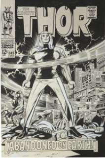 Jack Kirby and Vince Colletta Thor #145 Cover Original Art (Marvel,1967). From the heart of the Marvel Age of - | Heritage