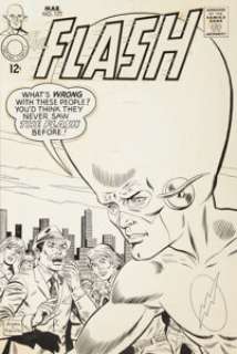 Ross Andru and Mike Esposito Flash #177 Cover Original Art (DC, 1968). Look out! It’s the Big Head Flash! One - | Heritage