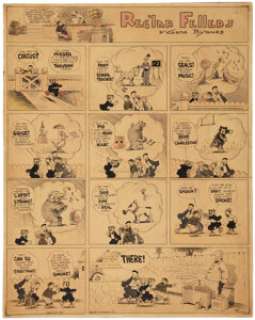 Gene Byrnes Reg‘lar Fellers Sunday Comic Strip Original Art dated 7-4-26 (NY Tribune, Inc., 1926). The fellers -