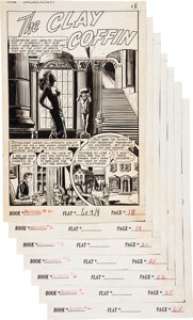 Ken Battefield (attributed) Horrific #2 Complete 7-page Story "The Clay Coffin" Original Art (Comic -