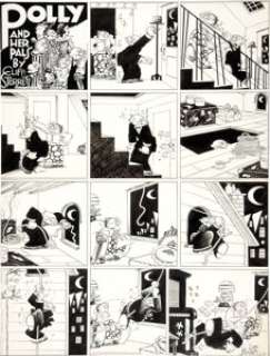 Cliff Sterrett Polly and Her Pals Sunday Comic Strip Original Art dated 4-7-35 (King Features Syndicate, 1935). - | Heritage