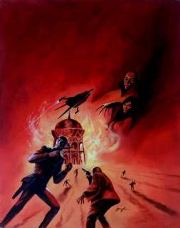 Jack Gaughan - cap kennedy #14 ‘the ghosts of epidoris‘ huge cover painting (1975)