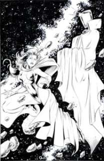 Dan Fraga and Marlo Alquiza Supreme #37 Cover Original Art (Image, 1992). Lady Supreme faces the ultimate Enigma in -