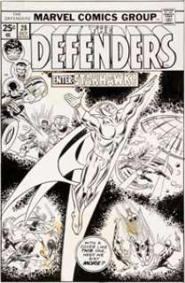 Ron Wilson and Frank Giacoia The Defenders #28 "Enter: Starhawk" Cover Original Art (Marvel, 1975). The -
