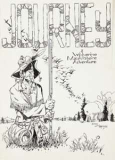 William Messner-Loebs Journey: the Adventures of Wolverine MacAlistaire #1 Front and Back Cover Original Art -