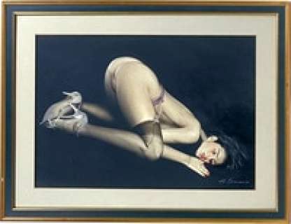 Hajime Sorayama Hand-Drawn Color Illustration "INTO THE DEEP" | Mandarake (Big Web)