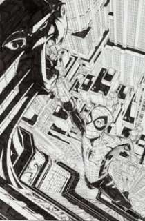 Patrick Scherberger Marvel Adventures Spider-Man #5 Cover Original Art (Marvel, 2010). A battered Spider-Man -