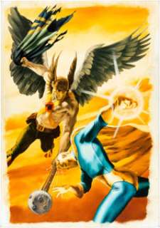 John Watson Hawkman #25 Cover Painting Original Art (DC, 2002). Black Adam has a one of his own laced -