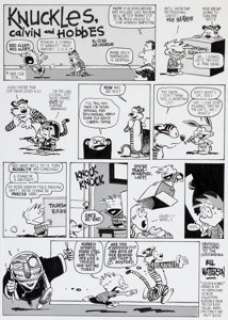 Roger Langridge Knuckles, Calvin and Hobbes Illustration Original Art (undated). In this irreverent homage to -
