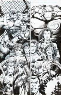 Barry Windsor-Smith and John Floyd Wildstorm Rising #1 Splash Page 1 Original Art (Image, 1995). On the left -