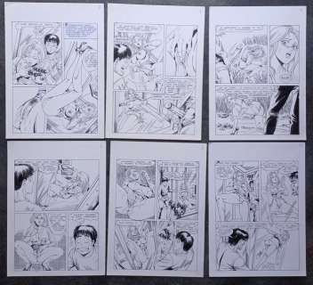 Inconnu | Grandes Planches x Evilfrance - Kamasutra - lot de 6x planches originales | Catawiki
