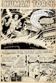 Dick Ayers and Carl Burgos Human Torch #36 Story Page 1 Original Art (Atlas/Marvel, 1954). Any Atlas art is -