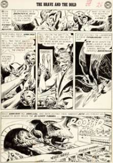 Joe Kubert Brave and the Bold #34 Story Page 21 Hawkman and Hawkgirl Original Art (DC, 1961). DC‘s Silver -