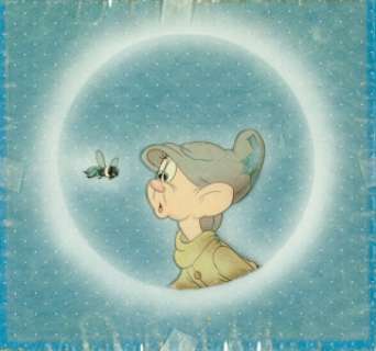 Snow White and the Seven Dwarfs Dopey and Bee Production Cel Courvoisier Setup (Walt Disney, 1937). Original - | Heritage