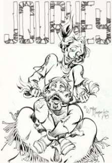 William Messner-Loebs Journey #19 Cover Original Art (Fantagraphics, 1985)....