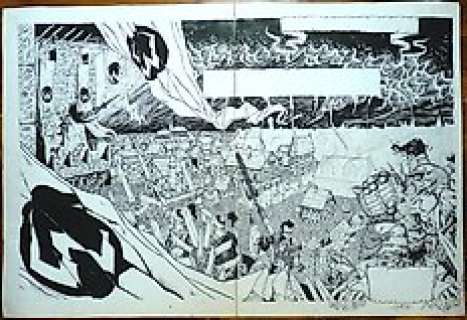 Pontet, Cyril - Pontet, Cyril - Double-planche originale - Chroniques de la Lune Noire - (1993)