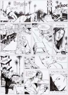  - Marc Bourgne I.R.S. All Watcher Tome 5 : Mia Maï Planche originale et crayonnés préliminaires de la pa... (Total: 2 Original Art)