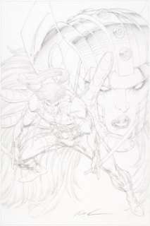  - Rob Liefeld X-Force: Shatterstar #2 Cover Original Art (Marvel, 2005)....