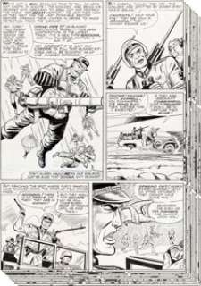  - Dick Ayers and John Tartaglione Sgt. Fury and His Howling Commandos #27 Partial Story Pages 2-13 Original Art (Mar... (Total: 12 Original Art)