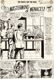 Murphy Anderson Brave and the Bold #61 "Mastermind of Menaces!" Chapter 2 Starman and Black Canary Original Art Gr... (Total: 10 Original Art) | Heritage