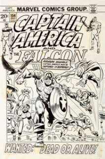 Sal Buscema and Frank Giacoia Captain America #154 Cover Original Art (Marvel, 1972).... | Heritage