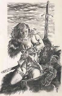 Gene Espy | Gene Espy - Red Sonja - Sexy & Horror - Original drawing - Red Sonja - Exemplaire unique - (2019) | Catawiki