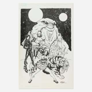 Gustavo Vazquez, NUOS: Dawn of the Destroyer Trade Paperback Cover Original Art (Novaris/Praxiscope Publishing, 2004) | Landry Pop Auctions