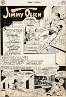 Dick Sprang and Ray Burnley Superman‘s Pal, Jimmy Olsen #30 Story Page 1 Original Art (DC, 1958)....