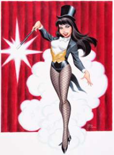 Bruce Timm Naughty and Nice Page 255 "Zatanna" Illustration Original Art (Flesk Publications, 2012)....
