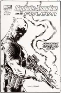 Dan Jurgens and Nelson DeCastro Captain America and the Falcon #13 Cover Original Art (Marvel, 2005). A -