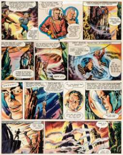 Frank Hampson Eagle V2#50 and #51 Dan Dare Story Page Original Art (Hulton Press, 1952). The Dan Dare story -