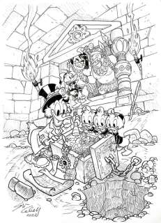 Sergio Cabella | Topolino - Tesori misteriosi - signed inked drawing by Sergio Cabella - (2023) | Catawiki