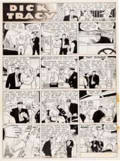 Chester Gould - Dick Tracy Sunday Comic Strip Original Art dated 7-14-40 (Chicago Tribune Syndicate, 1940).