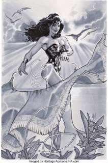 Adam Hughes - Wonder Woman Charity Illustration Original Art (2007)....