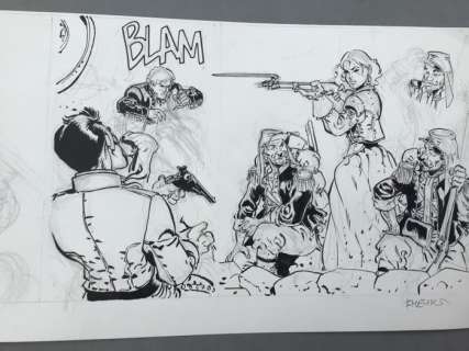 Meynet, Félix | Meynet, Félix - Dessin original recto-verso - Sauvage | Catawiki